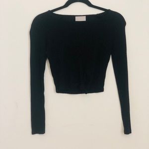 Black cropped top